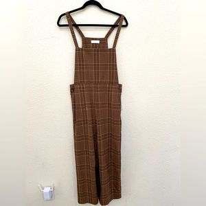 Plaid overall jumpsuit